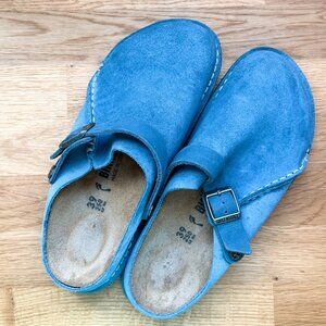 Birkenstock Lutry Premium Suede Size 39 Elemental Blue